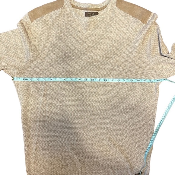 Tasso Elba Mens Knit Pullover Crewneck Sweater in Taupe Heather - Picture 5 of 7